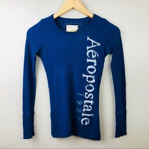 Navy blue long sleeve t shirt